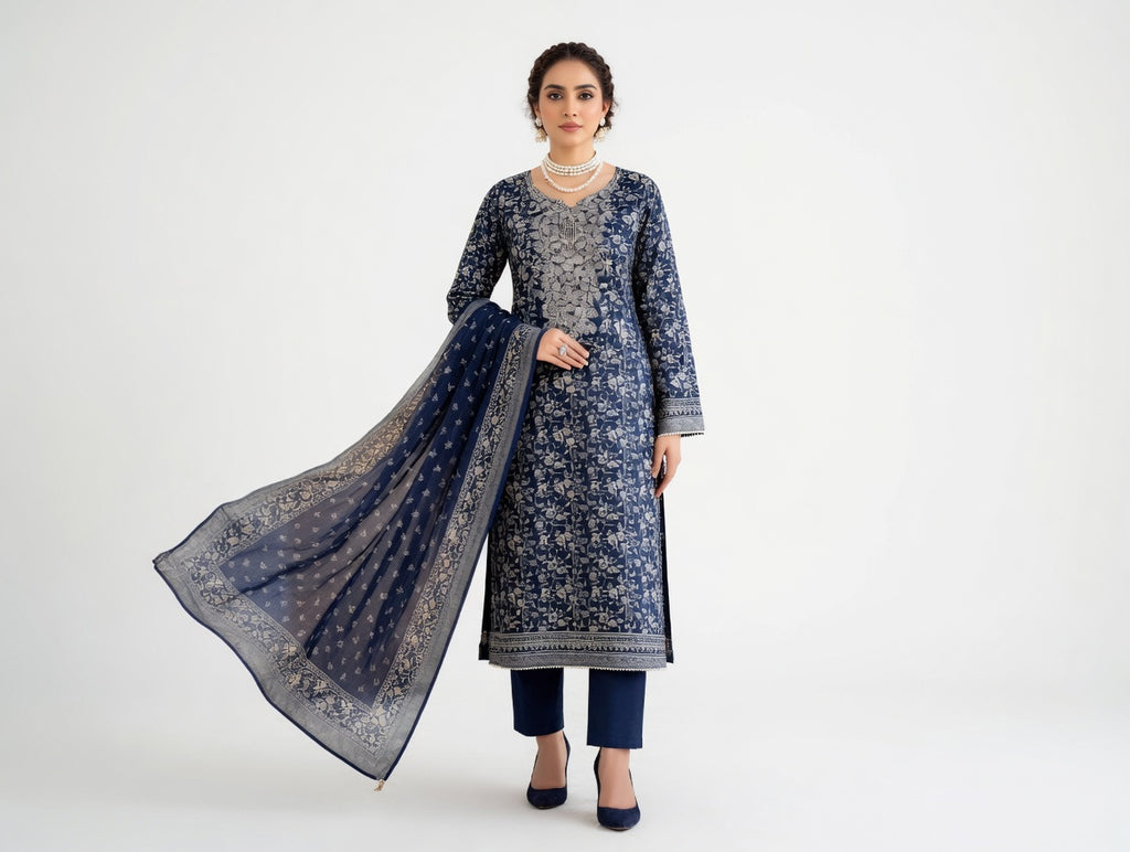 Luxury Lawn Suit for Women – Stylish Pakistani Wear Online (3 Piece)