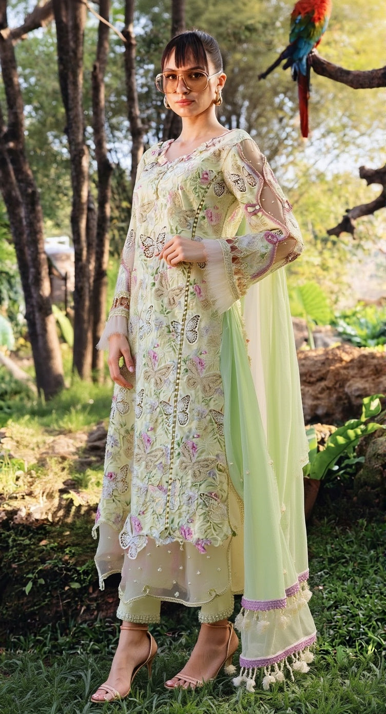Premium Butterfly Cotton Ladies Suit – Casual Pakistani Fashion Dress (3 Piece)