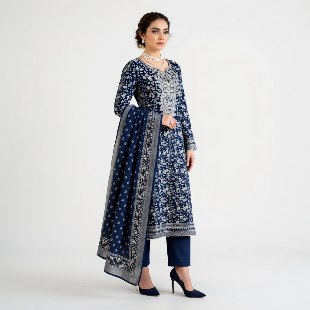 Luxury Lawn Suit for Women – Stylish Pakistani Wear Online (3 Piece)