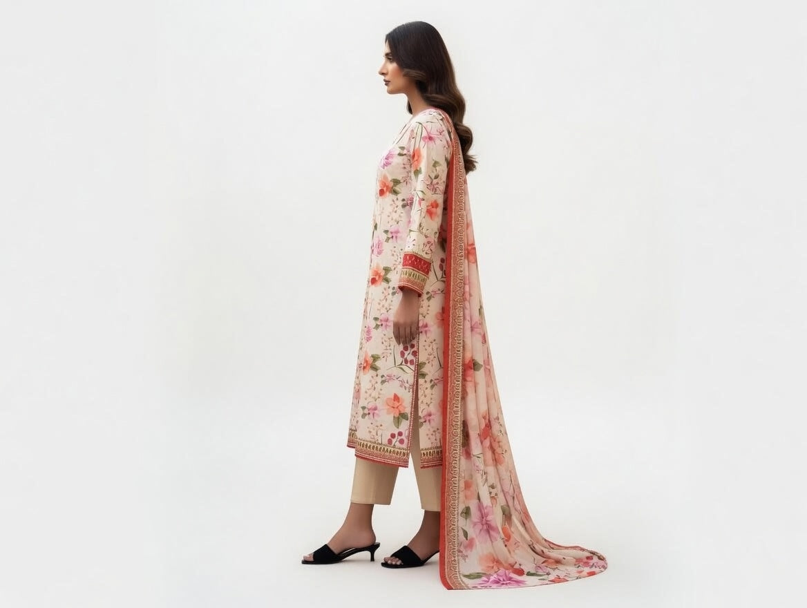 Designer Pakistani Suit for Girls – Trendy PEIRHAN Collection (3 Piece)